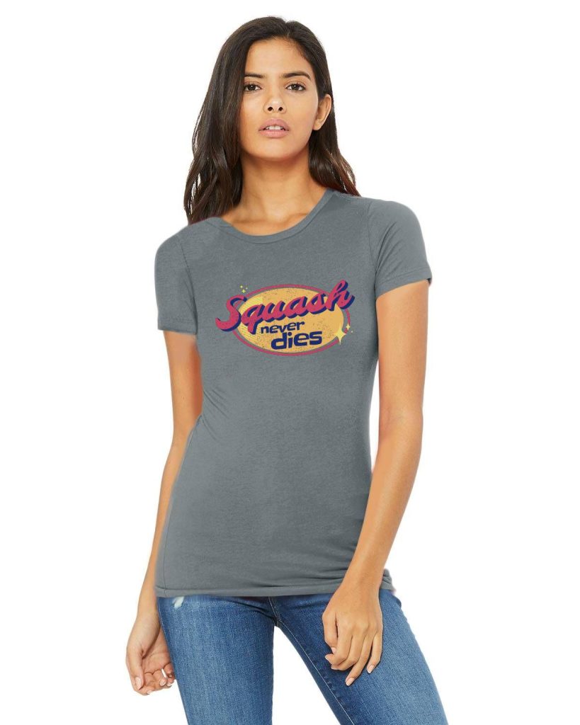 Squash Never Dies Retro Womens T-Shirt
