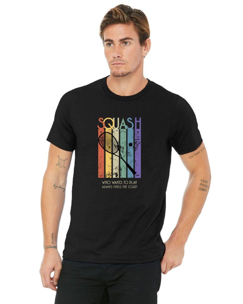 Retro Squash Rainbow Unisex Jersey T-Shirt