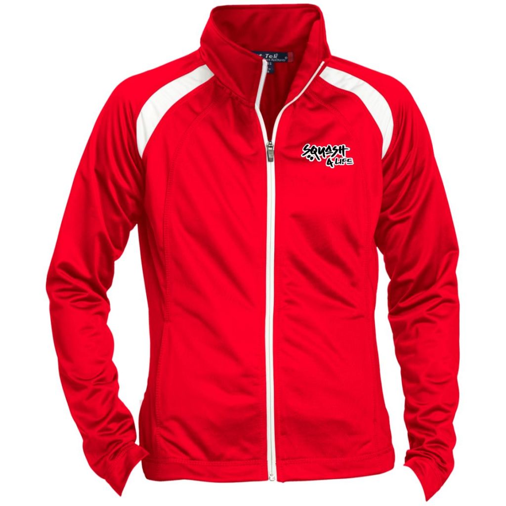 "Squash 4 Life" Logo Ladies' Raglan Sleeve Warmup Jacket