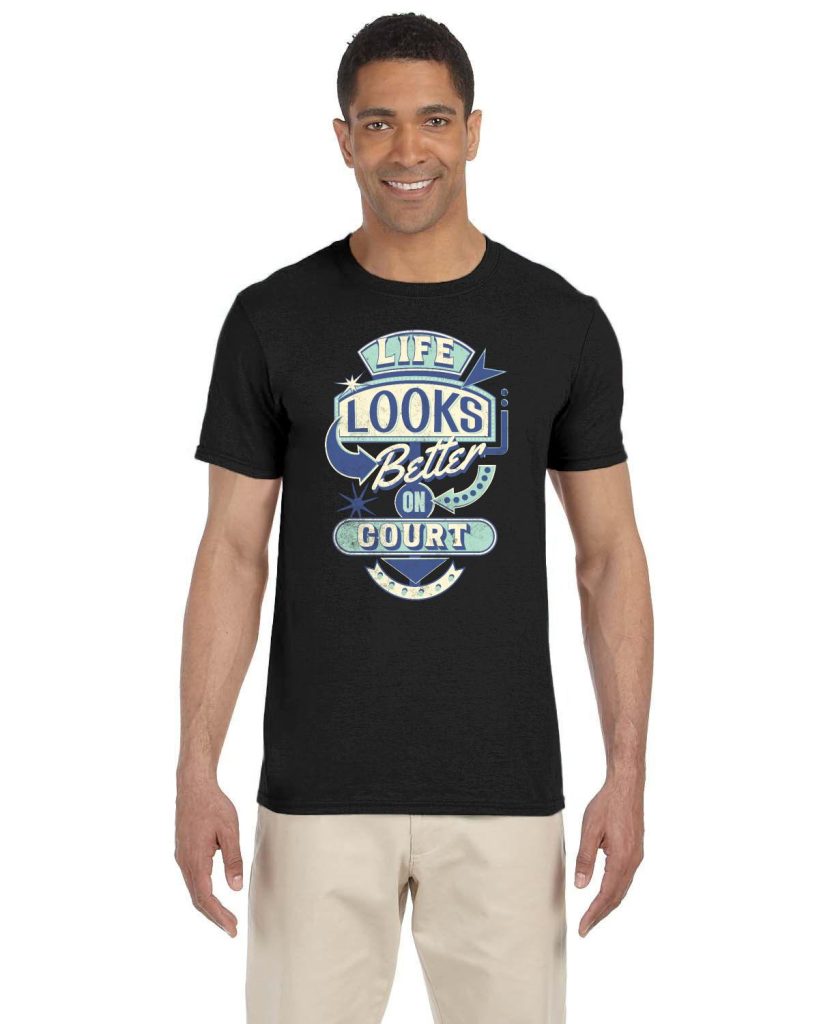Life Looks Better On Court Adult Softstyle T-Shirt