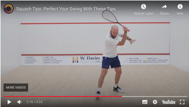 Squash backhand technique