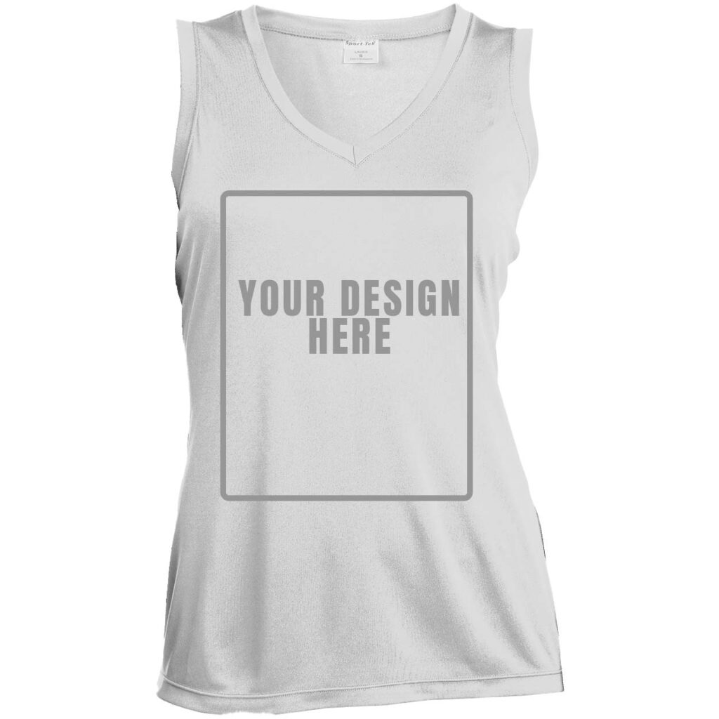 Ladies' Sleeveless V-Neck Performance Tee - CUSTOMIZE IT